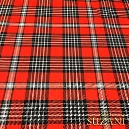 Kırmızı İngiliz Ekose Kumaş