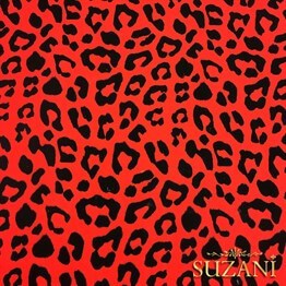 Kırmızı Leopar Desenli Kumaş