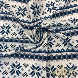 Kış Motif Desenli Dijital Baskılı Kumaş