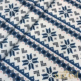 Kış Motif Desenli Dijital Baskılı Kumaş