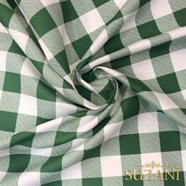 Kivi Büyük Pötikare Desenli Dijital Baskılı Kumaş