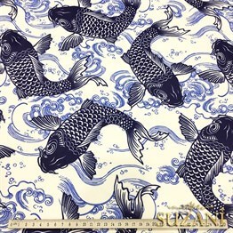 Koi Balık Desenli Kumaş