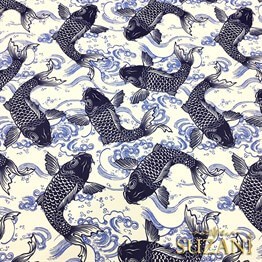 Koi Balık Desenli Kumaş