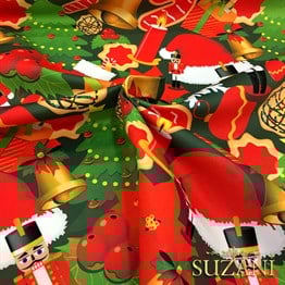 Kurşun Asker Yılbaşı Desenli Kumaş