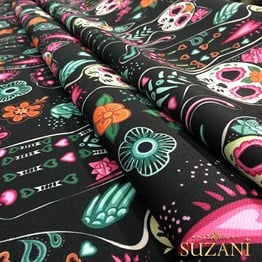 Kurukafa Kedi Pop Art Desenli Kumaş