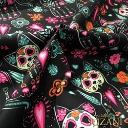 Kurukafa Kedi Pop Art Desenli Kumaş