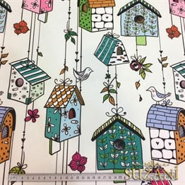 Kuş Yuvaları Desenli Kumaş