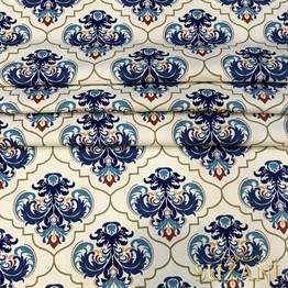 Lale Çini Desenli Kumaş