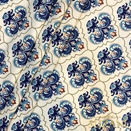 Lale Çini Desenli Kumaş