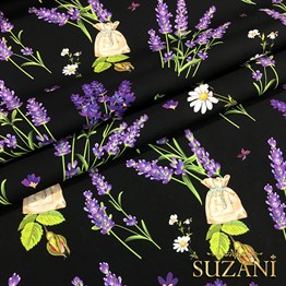 Lavanta Desenli Kumaş