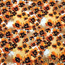 Leopar Çiçek Desenli Kumaş
