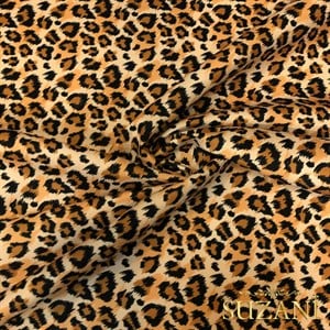 Leopar Desenli Dijital Baskılı Kumaş