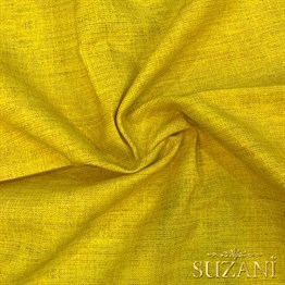 Limon Keten Görünümlü Dijital Baskılı Kumaş