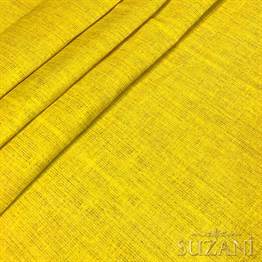 Limon Keten Görünümlü Dijital Baskılı Kumaş