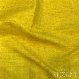 Limon Keten Görünümlü Dijital Baskılı Kumaş