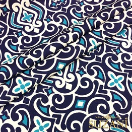 Marin Damask Desenli Kumaş