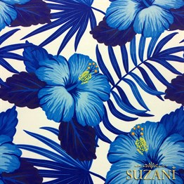 Mavi Çiçekli Kumaş