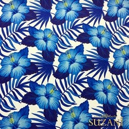 Mavi Çiçekli Kumaş