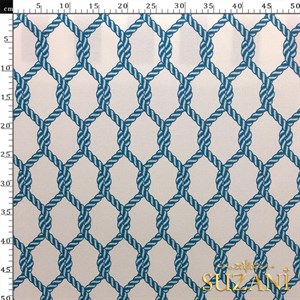 Mavi Düğüm Desenli Dijital Baskılı Kumaş