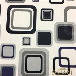 Mavi Kareler Desenli Kumaş