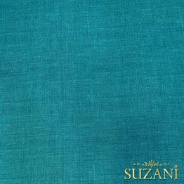 Mavi Keten Görünümlü Dijital Baskılı Kumaş