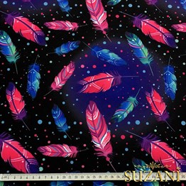 Mavi Pembe Tüy Desenli Kumaş