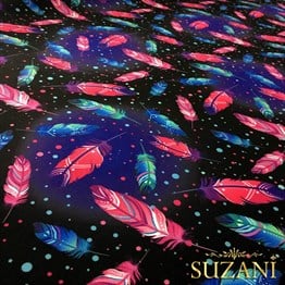 Mavi Pembe Tüy Desenli Kumaş