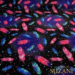 Mavi Pembe Tüy Desenli Kumaş