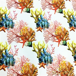 Mercan Resif Desenli Kumaş