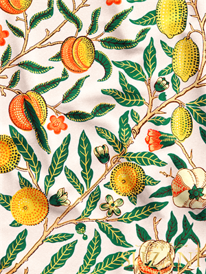 Meyve Ağacı Desenli Dijital Baskılı Kumaş