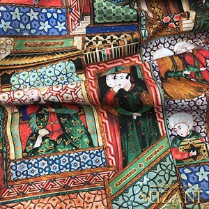 Minyatür Desenli Dijital Baskılı Kumaş