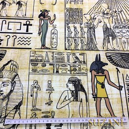 Mısır Papirüs Desenli Kumaş