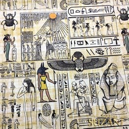 Mısır Papirüs Desenli Kumaş