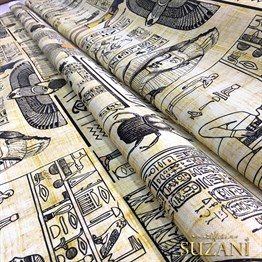 Mısır Papirüs Desenli Kumaş