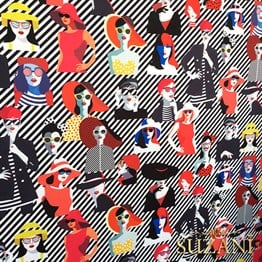 Moda Soyut Kadınlar Desenli Kumaş