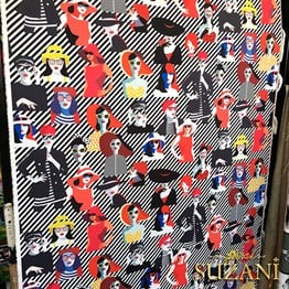 Moda Soyut Kadınlar Desenli Kumaş