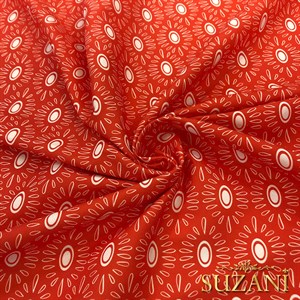 Modern Boho Motifli Dijital Baskılı Kumaş