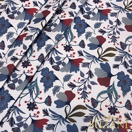 Modern Stil Çiçek Desenli Dijital Baskılı Kumaş