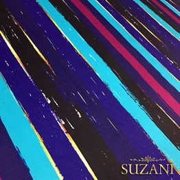 Mor Mavi Eskitme Çizgili Kumaş