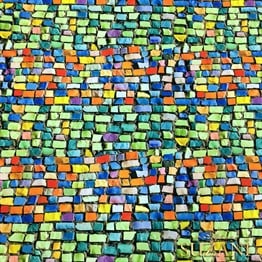 Mozaik Duvar Görünümlü Kumaş