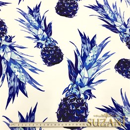 Mürekkep Ananas Desenli Kumaş