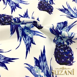 Mürekkep Ananas Desenli Kumaş