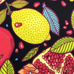 Nar Limon Desenli Kumaş