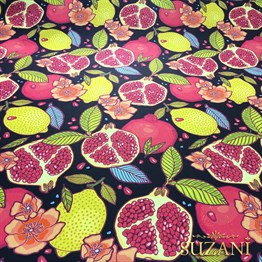 Nar Limon Desenli Kumaş