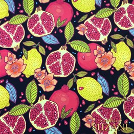 Nar Limon Desenli Kumaş