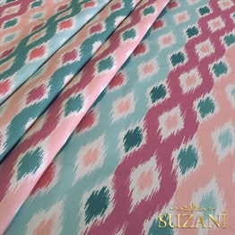 Örgü İkat Dijital Baskılı Kumaş