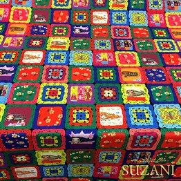 Örgü Patchwork Desenli Kumaş