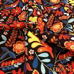 Otantik Çiçekler Desenli Kumaş