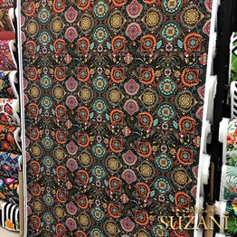 Otantik Mandala Çiçek Desenli Kumaş