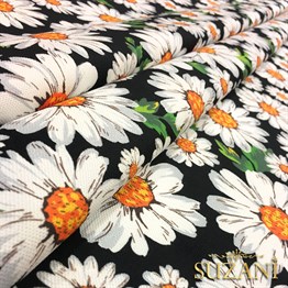 Papatya Desenli Kumaş